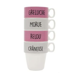 Wholesale La Chaise Longue Coffret De 4 Tasses A Cafe Greluche Morue