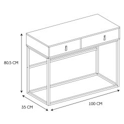 Best La Chaise Longue Console Bois Et Metal Abbott