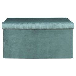 Online La Chaise Longue Coffre Banc Pliable Velours Cotele Giulia Bleu