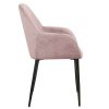 Online La Chaise Longue Fauteuil Giulia Rose Velours Cotele - Lot De 2