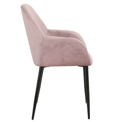 Online La Chaise Longue Fauteuil Giulia Rose Velours Cotele - Lot De 2