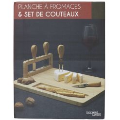 Clearance La Chaise Longue Planche A Fromage 4 Couteaux Bambou