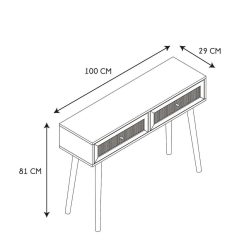 Hot La Chaise Longue Console Bali 2 Tiroirs