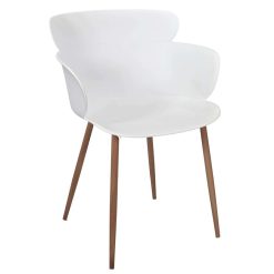 Hot La Chaise Longue Fauteuil Lorens Blanc - Lot De 2