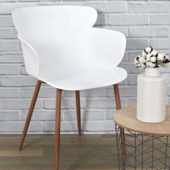 Hot La Chaise Longue Fauteuil Lorens Blanc - Lot De 2