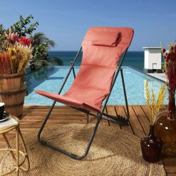 Online La Chaise Longue Transat Pliable Corfou Terracotta