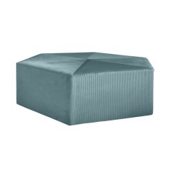 Hot La Chaise Longue Pouf Velours Cotele 75Cm Giulia Bleu Canard