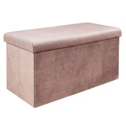 Wholesale La Chaise Longue Coffre Banc Pliable Velours Cotele Giulia Rose